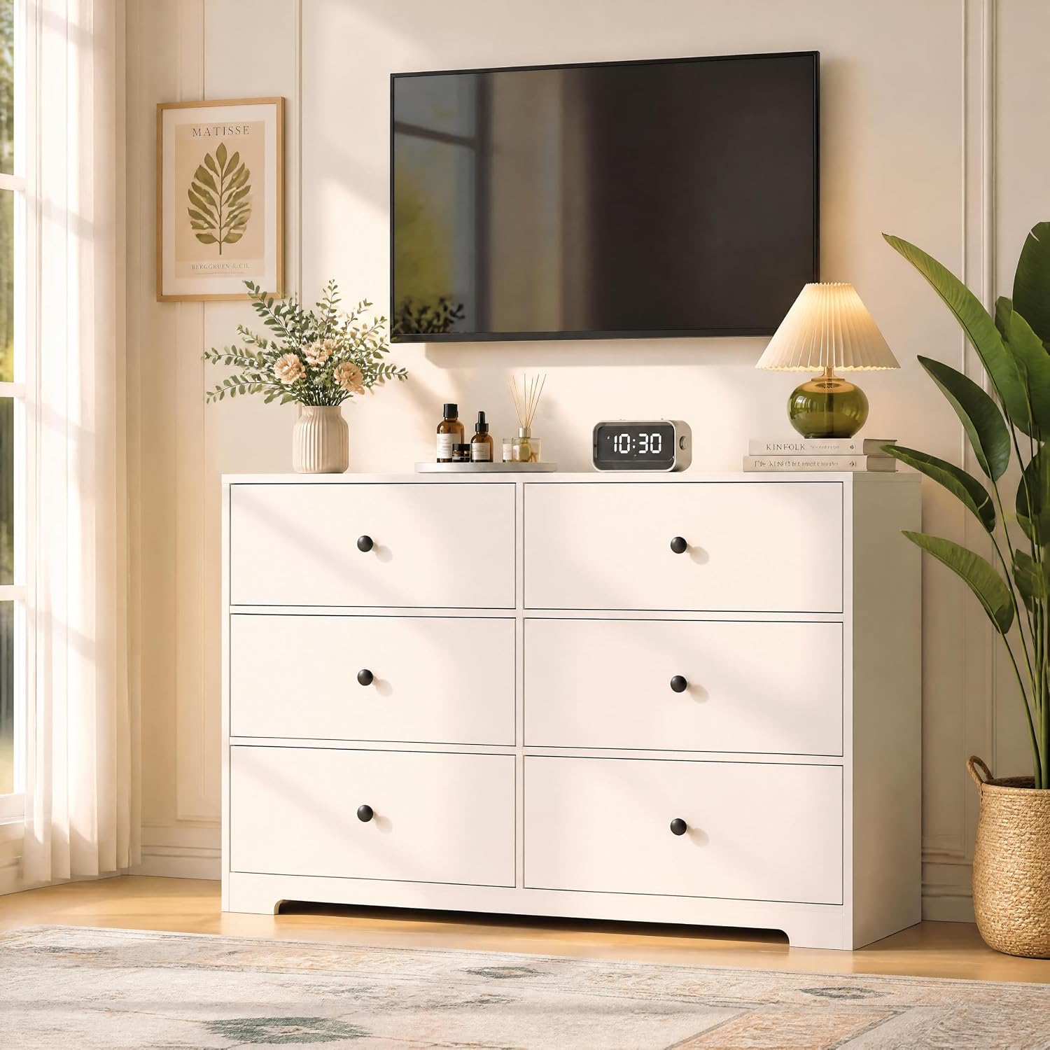 Bedroom Furniture - 6 Drawer Dresser for Bedroom, 47in