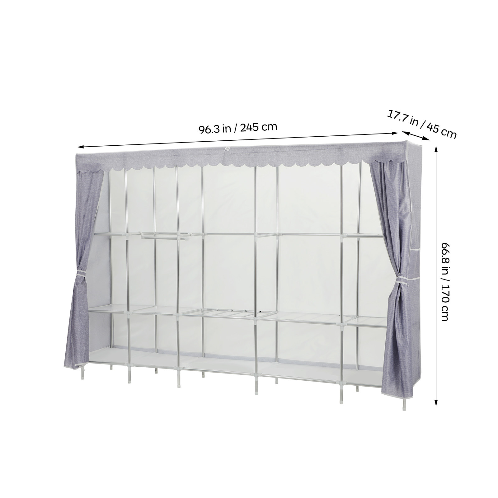 Clothes Rack With Cover Bedroo - Wardrobe Closet Portable Fabric Cover recension och pris