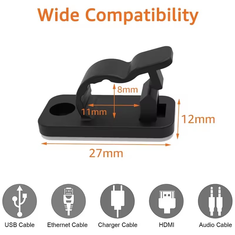 Self Adhesive Cable Clips Cord - Office Furniture recension och pris