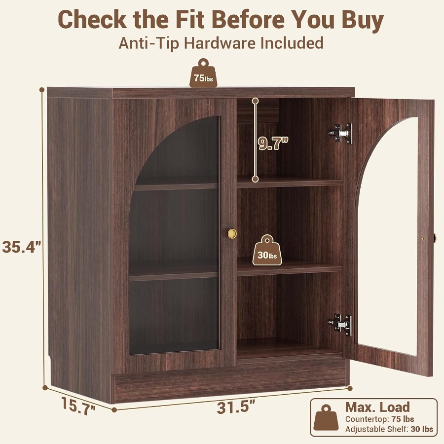 31.5 Sideboard Buffet Cabinet  - Storage recension och pris