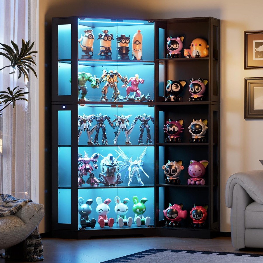 Corner display curio cabinet w - Storage recension och pris