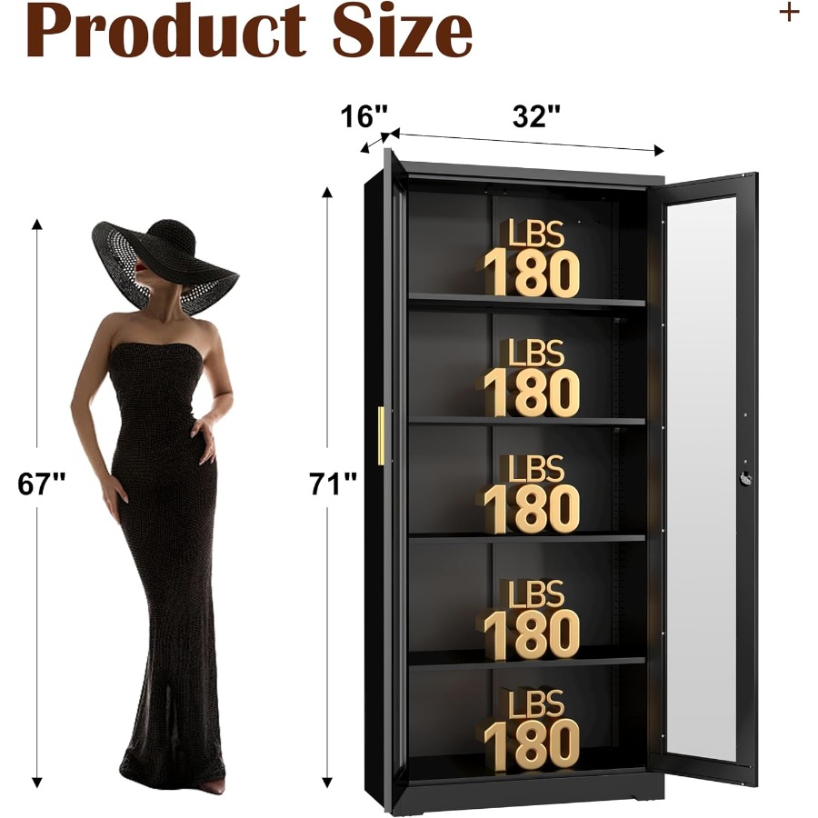 71 Glass Display Cabinet with  - Storage recension och pris